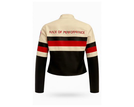 CHAQUETA MOTERA ROJA RACE 53