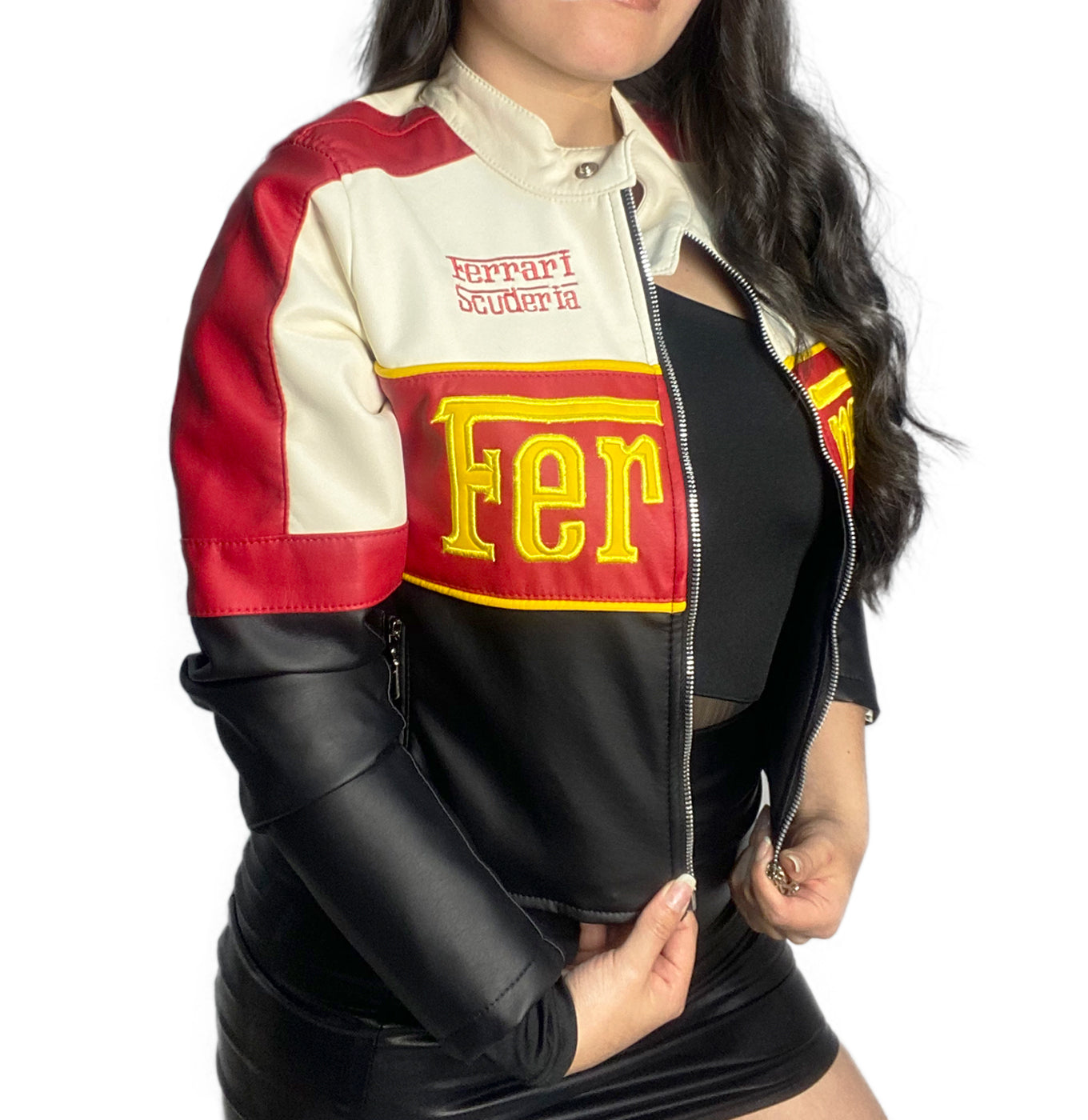 CHAQUETA MOTERA ROJA FERRARI