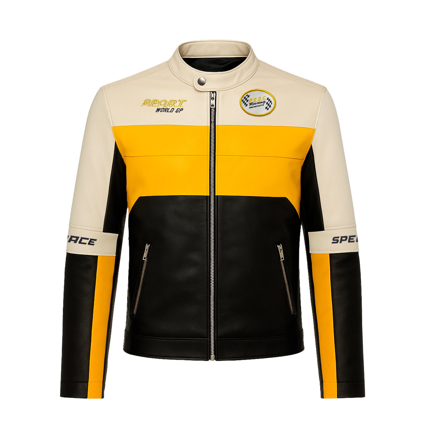 CHAQUETA MOTERA AMARILLA RACING GP