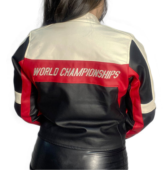 CHAQUETA MOTERA ROJA RACING GP