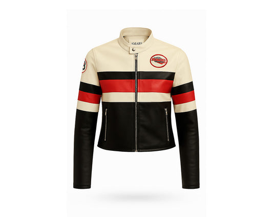 CHAQUETA MOTERA ROJA RACE 53