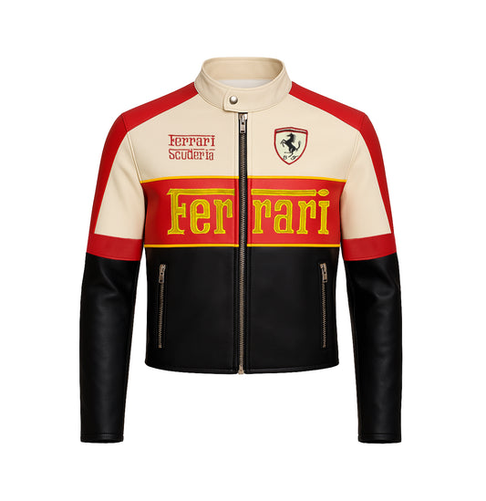 CHAQUETA MOTERA ROJA FERRARI